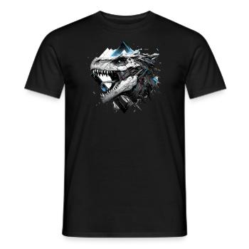 Mecha Animal : tigre, loup, renard, dinosaure, - T-shirt homme - noir - Devant - AI Model Male 178 light (178cm)