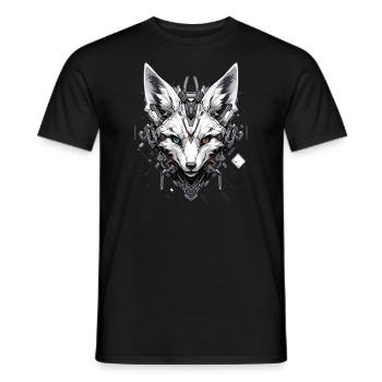 Mecha Tier Tiger Wolf Fuchs Dino Bär Cyborg - Männer T-Shirt - Schwarz - Vorne - AI Model Male 178 light (178cm)