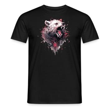 Mecha Animal Tiger Wolf Fox Dino Bear Cyborg - Men's T-Shirt - black - Front - AI Model Male 178 light (178cm)