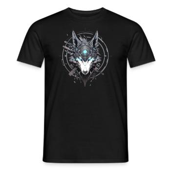 Mecha Tier Tiger Wolf Fuchs Dino Bär Cyborg - Männer T-Shirt - Schwarz - Vorne - AI Model Male 178 light (178cm)