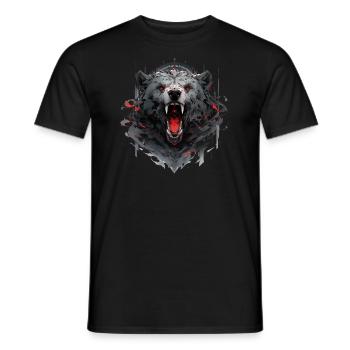 Mecha Tier Tiger Wolf Fuchs Dino Bär Cyborg - Männer T-Shirt - Schwarz - Vorne - AI Model Male 178 light (178cm)