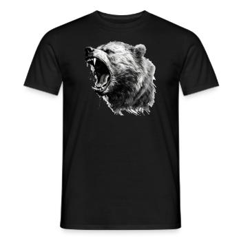 Bear Nature Environment Environmental Protection - Men's T-Shirt - black - Front - AI Model Male 178 light (178cm)
