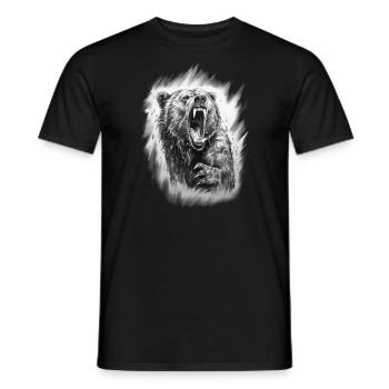 Fox Forest Moon Fable Mythical Fairy Tale - Men's T-Shirt - black - Front - AI Model Male 178 light (178cm)