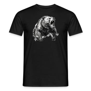 Bear Nature Environment Environmental Protection - Men's T-Shirt - black - Front - AI Model Male 178 light (178cm)