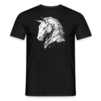 Mecha Tier Tiger Wolf Fuchs Pferd Cyborg - Männer T-Shirt - Schwarz - Vorne - AI Model Male 178 light (178cm)