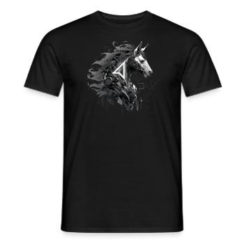Mecha Tier Tiger Wolf Fuchs Pferd Cyborg - Männer T-Shirt - Schwarz - Vorne - AI Model Male 178 light (178cm)