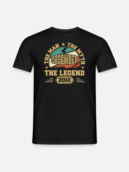 Dezember 2010 Geburtstag Dezember 2010 Geschenk - Männer T-Shirt - Schwarz