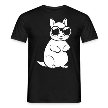 Funny Squirrel Wearing Sunglasses Squirrels - Men's T-Shirt - black - Front - AI Model Male 178 light (178cm)