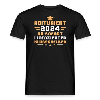 Abiturient 2024 Abschluss Abitur Geschenk - Männer T-Shirt - Schwarz - Vorne - AI Model Male 178 light (178cm)