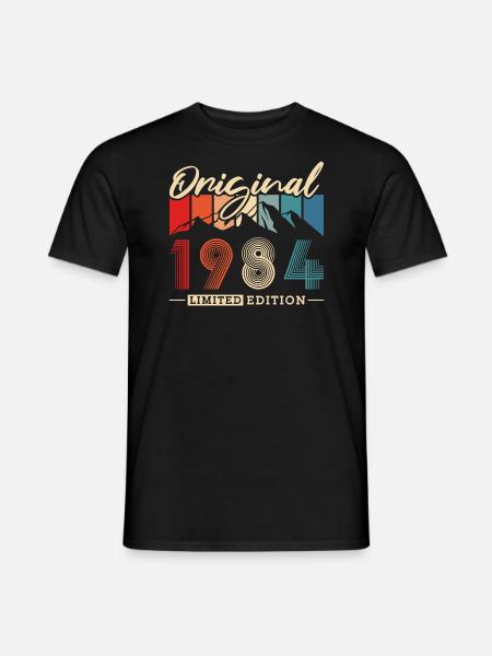 Original 1984 Jahrgang Vintage Geburtstag - Männer T-Shirt - Schwarz