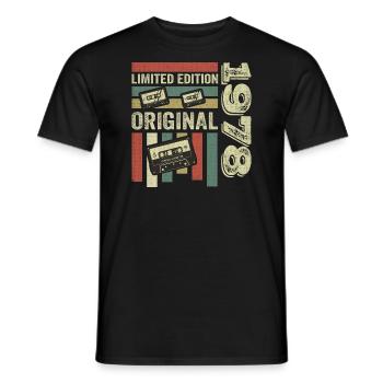 Vintage 1978 - Retro Birthday Saying 1978 - Men's T-Shirt - black - Front - AI Model Male 178 light (178cm)