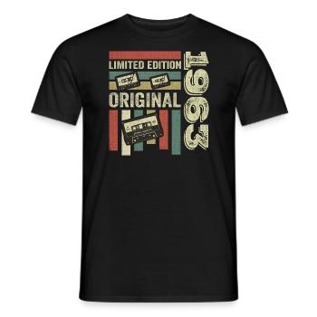 Vintage 1963 - Retro Geburtstagsspruch 1963 - Männer T-Shirt - Schwarz - Vorne - AI Model Male 178 light (178cm)