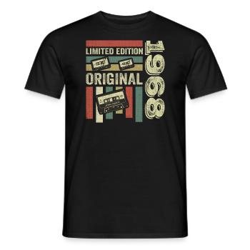 Vintage 1968 - Retro Birthday Quote 1968 - Men's T-Shirt - black - Front - AI Model Male 178 light (178cm)