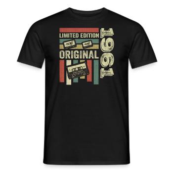 Millésime 1961 - citation d’anniversaire rétro 1961 - T-shirt homme - noir - Devant - AI Model Male 178 light (178cm)