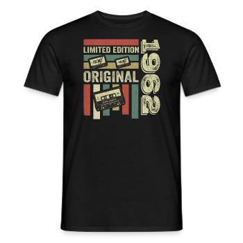 Vintage 1962 - Retro Geburtstagsspruch 1962 - Männer T-Shirt - Schwarz - Vorne - AI Model Male 178 light (178cm)