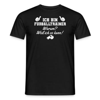 Fußballtrainer Weil ich es kann - Männer T-Shirt - Schwarz - Vorne - AI Model Male 178 light (178cm)