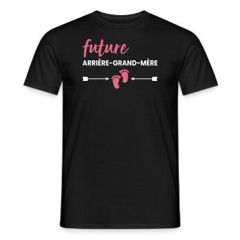Future Arrière grand-mère Annonce grossesse - T-shirt homme - noir - Devant - AI Model Male 178 light (178cm)