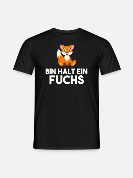 Bin Halt Ein Fuchs - Männer T-Shirt - Schwarz