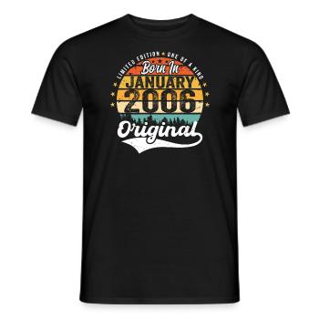 Les Legends sont nés en janvier 2006 - T-shirt homme - noir - Devant - AI Model Male 178 light (178cm)