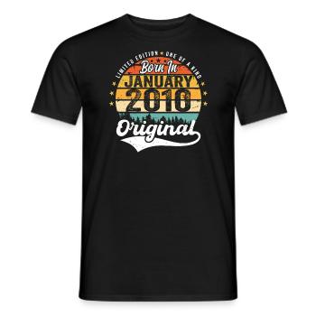 Les Legends sont nés en janvier 2010 - T-shirt homme - noir - Devant - AI Model Male 178 light (178cm)