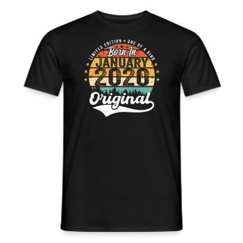 Les Legends sont nées en janvier 2020 - T-shirt homme - noir - Devant - AI Model Male 178 light (178cm)