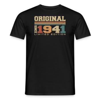 Original 1941 Rétro Cadeau 83 e Anniversaire 1941 - T-shirt homme - noir - Devant - AI Model Male 178 light (178cm)