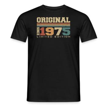 Original 1975 Rétro Cadeau 49e Anniversaire 1975 - T-shirt homme - noir - Devant - AI Model Male 178 light (178cm)