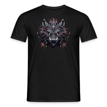 Mecha Tier Tiger Wolf Fuchs Drache Cyborg - Männer T-Shirt - Schwarz - Vorne - AI Model Male 178 light (178cm)