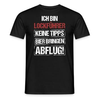 Ich bin Lockführer - Bier bringen und Abflug - Männer T-Shirt - Schwarz - Vorne - AI Model Male 178 light (178cm)