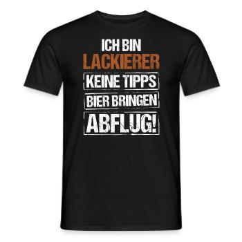 I'm a painter - bring beer and take off - Men's T-Shirt - black - Front - AI Model Male 178 light (178cm)