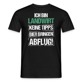 Ich bin Landwirt - Bier bringen und Abflug - Männer T-Shirt - Schwarz - Vorne - AI Model Male 178 light (178cm)