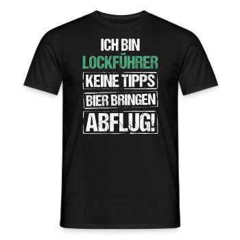 I'm a decoy guide - bring beer and take off - Men's T-Shirt - black - Front - AI Model Male 178 light (178cm)