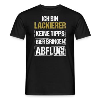 Je suis peintre - apporte de la bière et décolle - T-shirt homme - noir - Devant - AI Model Male 178 light (178cm)