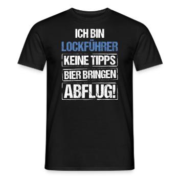 I'm a decoy guide - bring beer and take off - Men's T-Shirt - black - Front - AI Model Male 178 light (178cm)