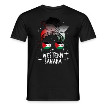 Sahara occidental - T-shirt homme - noir - Devant - AI Model Male 178 light (178cm)
