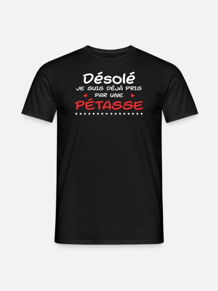 Sorry dat ik al genomen ben door een teef - Heren T-shirt - zwart
