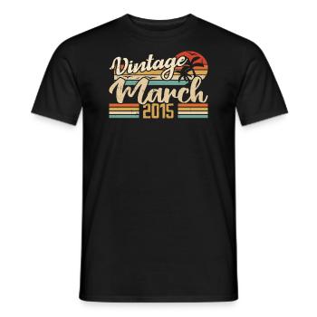 Cadeau Anniversaire Mars 2015 Cadeau Mars 2015 - T-shirt homme - noir - Devant - AI Model Male 178 light (178cm)
