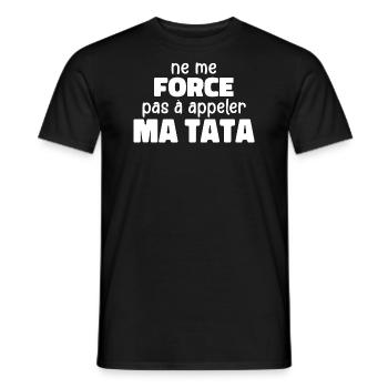 Zwinge mich nicht, meine Tante anzurufen - Männer T-Shirt - Schwarz - Vorne - AI Model Male 178 light (178cm)