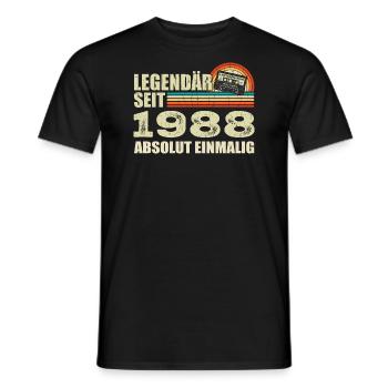 Legendary since 1988 - absolutely unique - Men's T-Shirt - black - Front - AI Model Male 178 light (178cm)
