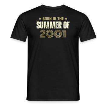 Millésime 2001 Cadeau D'anniversaire 2001 Vintage - T-shirt homme - noir - Devant - AI Model Male 178 light (178cm)