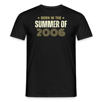 Vintage 2006 Vintage Birthday Gift 2006 - Men's T-Shirt - black - Front - AI Model Male 178 light (178cm)