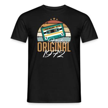 Millésime 1972 Né Original 1972 Anniversaire - T-shirt homme - noir - Devant - AI Model Male 178 light (178cm)