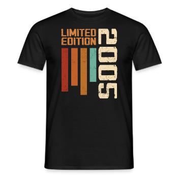Vintage 2005 Cadeau d’anniversaire 2005 Retro 2005 - T-shirt homme - noir - Devant - AI Model Male 178 light (178cm)