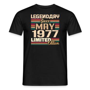 May 1977 May - Jubilee May 1977 - Men's T-Shirt - black - Front - AI Model Male 178 light (178cm)