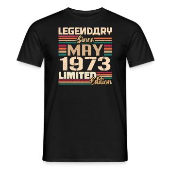 May 1973 May - Jubilee May 1973 - Men's T-Shirt - black - Front - AI Model Male 178 light (178cm)