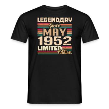 May 1952 May - Jubilee May 1952 - Men's T-Shirt - black - Front - AI Model Male 178 light (178cm)