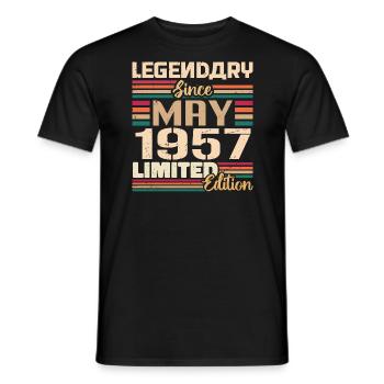 May 1957 May - Jubilee May 1957 - Men's T-Shirt - black - Front - AI Model Male 178 light (178cm)