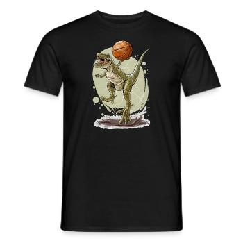 Basket-ball Dino Trex - T-shirt homme - noir - Devant - AI Model Male 178 light (178cm)