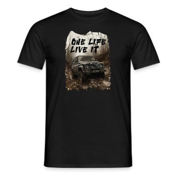4x4 Offroad Onle Life Live It Defender - Männer T-Shirt - Schwarz - Vorne - AI Model Male 178 light (178cm)