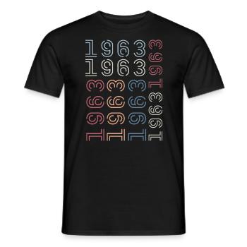 Jahrgang 1963 Geburtstagsgeschenk 1963 Retro 1963 - Männer T-Shirt - Schwarz - Vorne - AI Model Male 178 light (178cm)